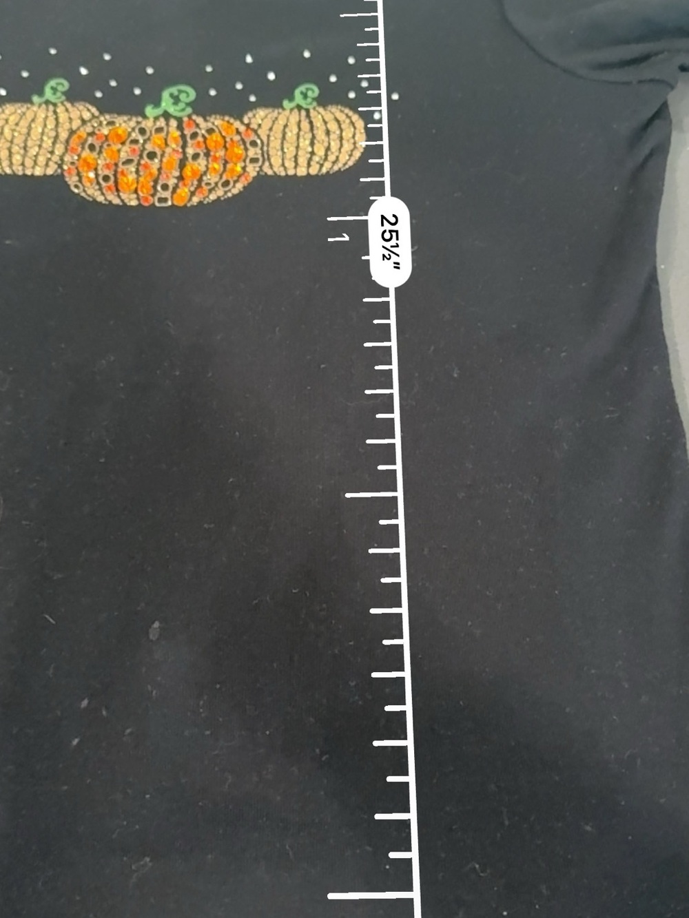 Karen Scott Embellished Pumpkin Top Medium Black Rhinestone Halloween - Picture 5 of 7